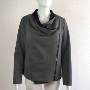 LookBook Store Asymmetrical Contrast Draped Blazer Size 6